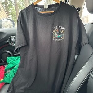 Hanes Black T-Shirt with Multicolor Coronado Beach Club Graphic